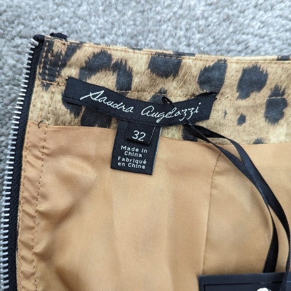 Sandra Angelozzi animal print mini pencil skirt cotton size 32 EU - Picture 14 of 16